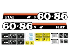 KIT ADESIVI TRATTORE FIAT 60-86 S FRUTTETO COMPLETO DI SIMBOLI E AVVERTENZE