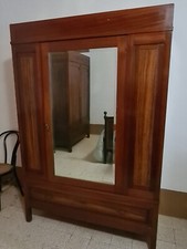 armadio con specchio antico in legni pregiati