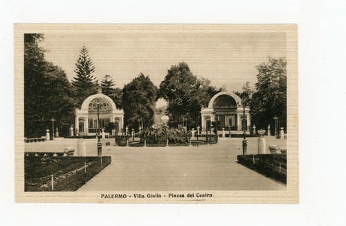 Cartolina palermo villa - palermo,