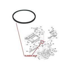 Cinghia in gomma per unità di
