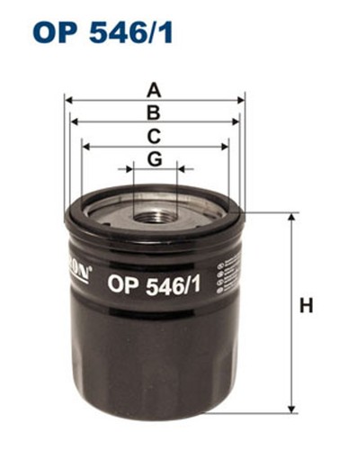 Filtro olio filtron 546 1 - filtron, 546/1