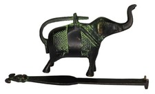 Lucchetto porta stile antico vittoriano a forma di elefante a bauletto in ottone fatto a mano