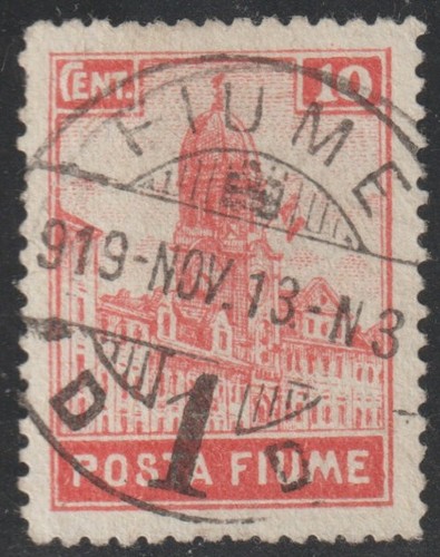 1919 fiume cent usato - 10, cent.