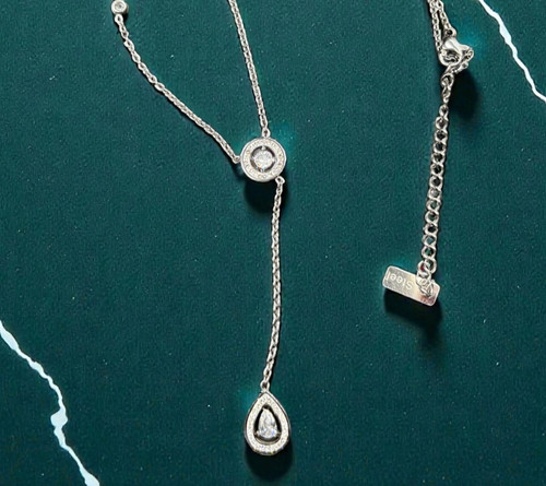 Collana donna acciaio con - in,