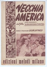 Spartito QUARTETTO CETRA Vecchia America LELIO LUTTAZZI dal film - 1952