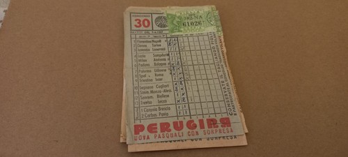 Schedina totocalcio 1957 - schedina, 30/1957