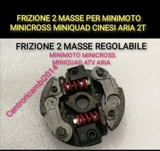 FRIZIONE 2 MASSE MINIMOTO MINICROSS MINIQUAD ARIA 2T MOLLE ROSSE REGOLABILE 