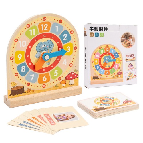 Orologio legno con - orologio, schede