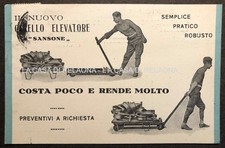 CARTOLINA PUBBLICITARIA CARRELLI ELEVATORI "SANSONE" - Primi '900  fp VG