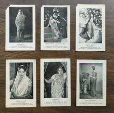 Cartolina originale d'epoca INDIA: attrice di Hollywood - LOTTO 6 pezzi
