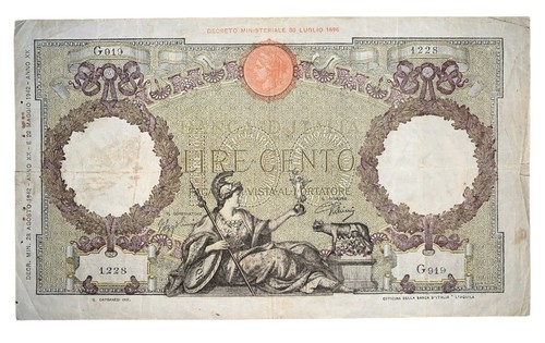 100 lire 1942 - -, italia