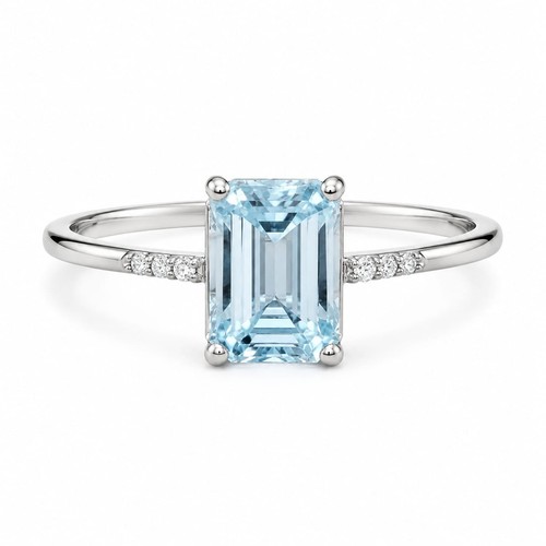 Anello donna acquamarina - anello,