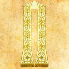 Stola romana ricamata ecru