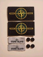2 Set Stone Island Toppe Ricamate + Etichette + Bottoni