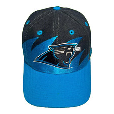 Cappello vintage Carolina Panthers logo atletica denti di squalo NFL calcio snapback