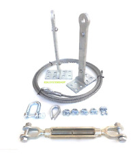 LINEA VITA TETTO 8 MT. COMPLETA DI 2 PALI BASE PIANA H 40 CM. E KIT FUNE