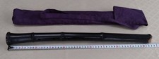 Shakuhachi Shaku Flauto Giapponese Antico Bambù Lacca Nobe-Kan 52,3 cm Nero JP