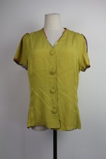 CARLA FERRONI CAMICIA DONNA TG. 40 SHIRT WOMAN CASUAL VINTAGE ITALIA SETA