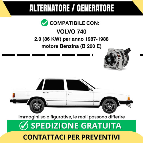 Alternatore volvo 740 86 - alternatore,