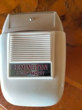 rasoio vintage Remington elettrico con custodia in vera pelle marrone