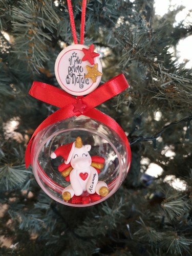 Palla natale unicorno in - unicorno, 3d