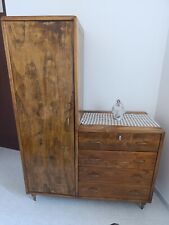 Armadio vintage ad un'anta con cassettiera
