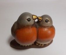 Rari Coppia Pettirossi THUN Uccelli Arca Noè Fuori Produzione cm 9 Italia