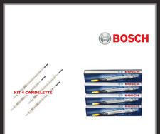 KIT 4 CANDELETTE BOSCH 0250203002 FIAT PUNTO(188) GRANDE PUNTO (199)-EVO 1.3 MTJ