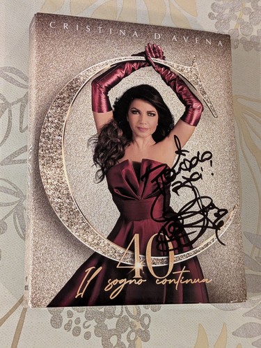 Autografato cristina avena - cristina, d'avena