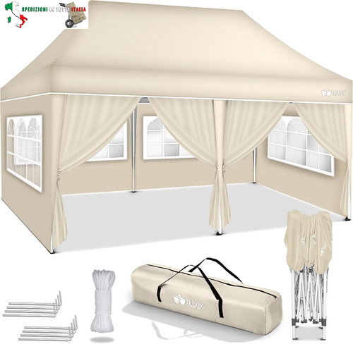 Gazebo 3x6m giardino - gazebo,