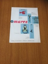 1960 MARES SUB ACCESSORI AUTORESPIRATORE  FUCILE CACCIA SUBACQUEA VINTAGE PUB AD
