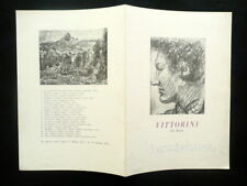Autografo Umberto Vittorini Catalogo Saletta Amici dell'Arte Modena 1955 Barga