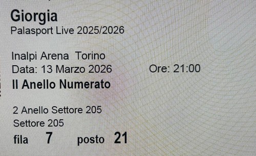 Biglietti concerto giorgia - biglietti,