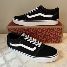 Scarpe Vans Ward scamosciate tela uomo taglia 9,5 nero-bianco VN0A36EMC4R