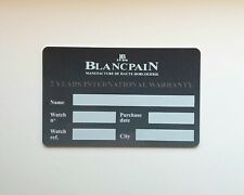 BLANCPAIN Garanzia Warranty Card Booklet (Unwritten)