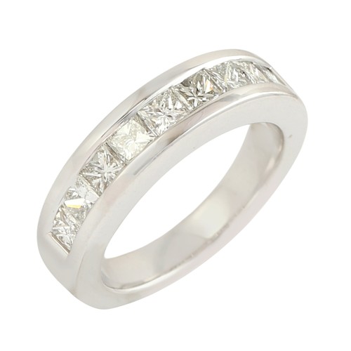 Anello fascia oro bianco - fascia, in