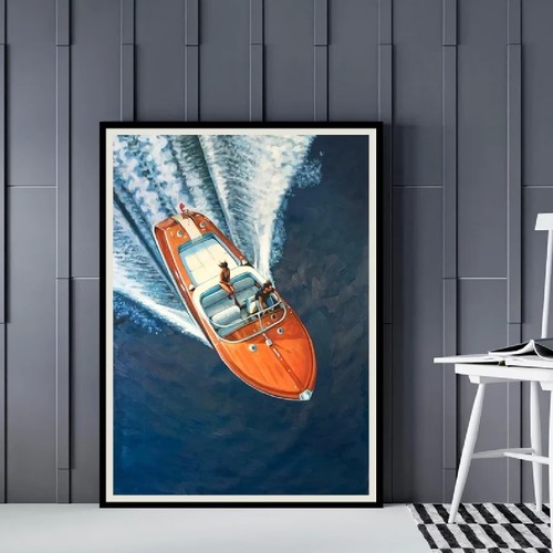 Stampa artistica yacht vintage