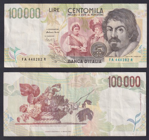 Banconota italia 100000 - italia,