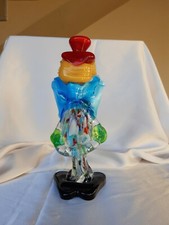 MURANO PAGLIACCIO IN VETRO ARTISTICO MULTICOLOR - VINTAGE MADE ITALY