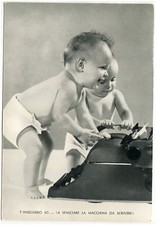 BAMBINI CHILDREN, 12, BIMBI GIOCANO CON MACCHINA DA SCRIVERE, MAX PRIMI '60