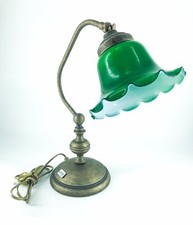 Brass and Green Glass Hemed
