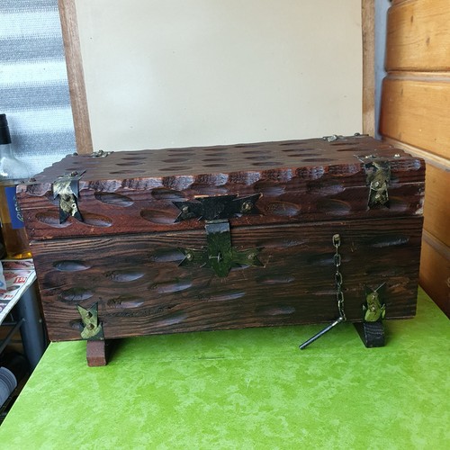 Antica scatola legno - in,
