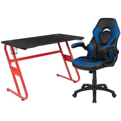 Set scrivania gaming rossa - scrivania,