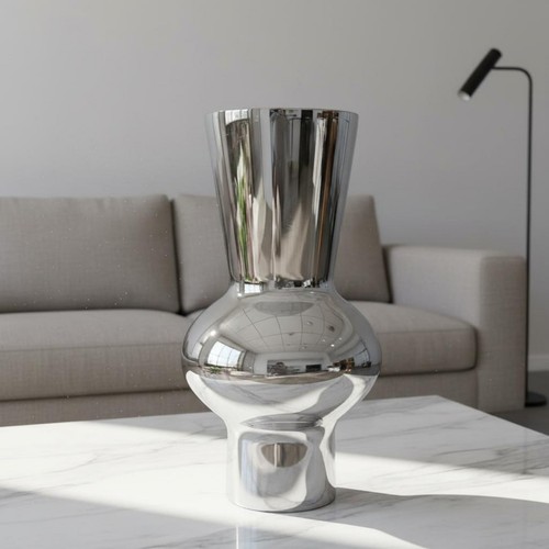 Vaso cristallo argentato - vaso,