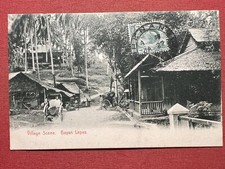 Cartolina - Village Scene - Bayan Lepas - 1909