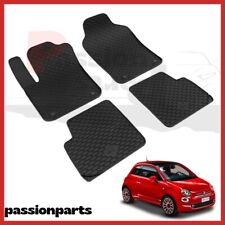 TAPPETI FIAT 500 IN GOMMA SAGOMATI SU MISURA CON FISSAGGI TAPPETINI KIT 4 PEZZI 