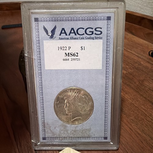 1922 peace dollar aacgs ms - peace,