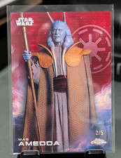 2025 Topps Chrome Star Wars Mas Amedda Pulsar Rosso 2/5