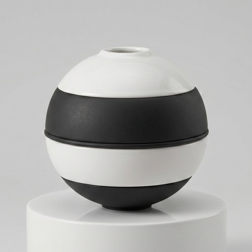 Petite boule black white - petite,