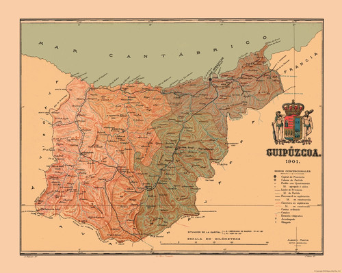 Mappa storica gipuzkoa - -,